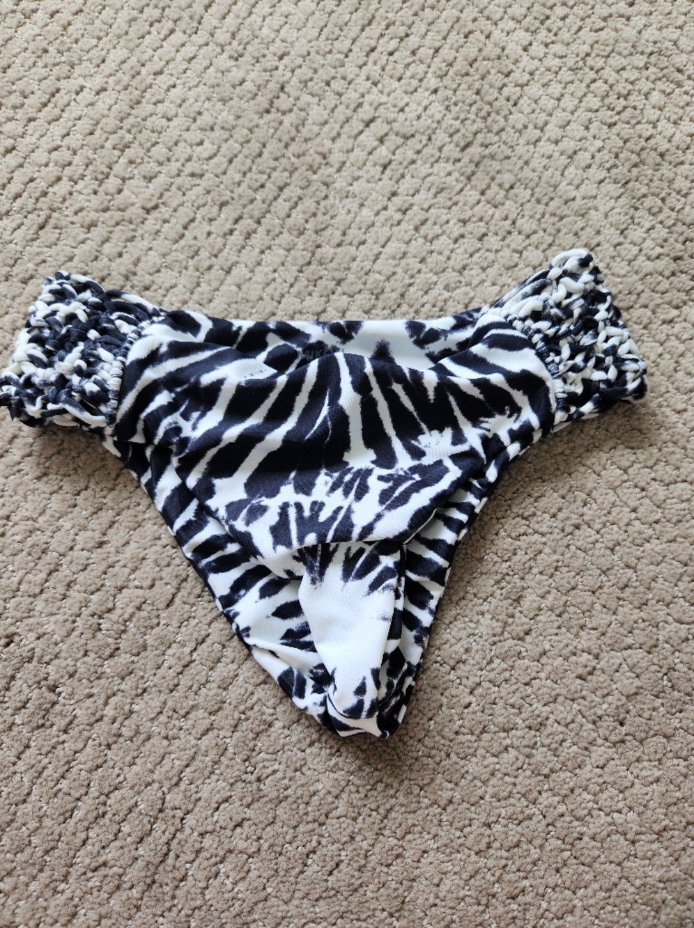 Mikoh Black and White Zebra Swim Bottom